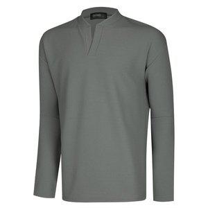 [파파브로] 남성 오버핏 V트임 긴팔 티셔츠 SO-TSA-C-그레이
