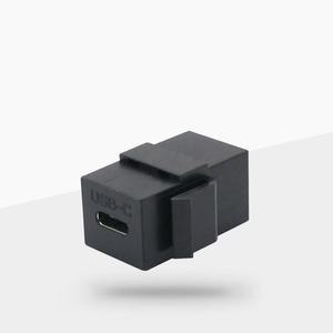 [XB72LJN4]USB 3 1 젠더 Type C F F 일체형 블랙 키스톤잭