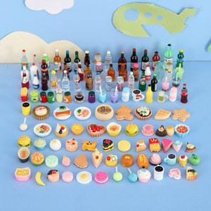 귀여운 미니어처 인형의 집 슈퍼마켓 음식 간식, 미니 케이크 와인 음료, BLYTH BARBIES BJD 인형 주방 액세서리