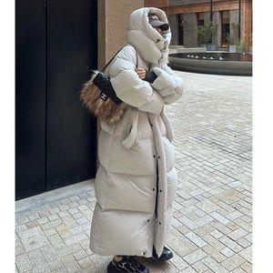여성 겨울 두꺼운 발목 길이 퀼트 롱 패딩 다운 자켓