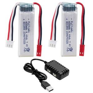 2S 7.4V 600mAh 리튬 이온 배터리, XK A280 RC 항공기, 글라이더 모델 장난감 액세서리, 인 1 충전기 포함,