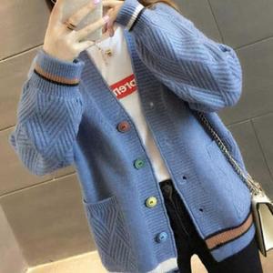여성 아우터 사무실 스타일 가을 데일리 니트 가디건 Gsy 간절기 스웨터