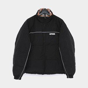 [슈프림]슈프림 자수로고 리버시블 퍼퍼 패딩 남성 자켓 FW24J108 BLACK