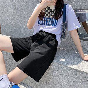 [삭스팡]캐주얼 스트링 특양면 5부 밴딩 팬츠