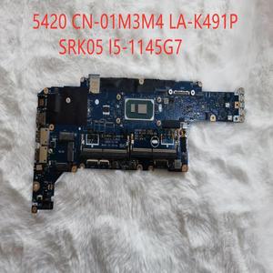 CN-01M3M4 DELL Latitude 5420 1M3M4 01M3M4 LA-K491P 노트북 마더 보드 SRK03 I5-1145G7 CPU 100% WORK