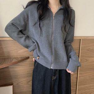 [오노마] ONM 여성 데일리 카라 크롭 집업니트가디건 가을 카라집업