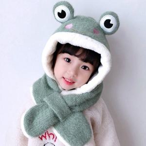 아동모자 반짝개구리귀달이 머플러 귀도리모자 목도리