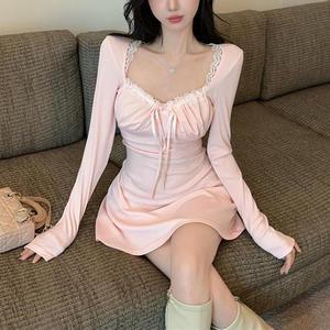 엠파이어 레이스 슬림핏 에이라인 중세풍 미니원피스