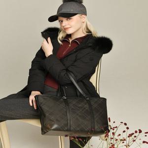 닥스 골프 여성 24FW [ONLINE EXCLUSIVE] 블랙 하우스 체크 경량 쇼퍼백 DNGF4F969BK