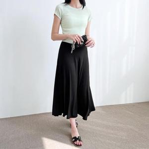 [BZHJI92N_51]정장 스커트코디 미디스커트 롱 여친룩 밴딩