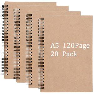ZEONHEI 20팩 8.3 x 5.5인치 60매 / 120페이지 A5 스케치북, 스케치 패드 소프트 커버 스파이럴 스케치북 드로잉 페인팅 공책