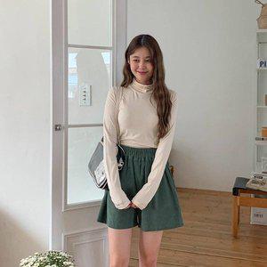 [옷자락]여자 쫀쫀 기본핏 무지 이너 레이어드 긴팔 폴라티_P376236517