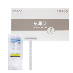 도루코 일회용 면도기 TD704 -1P 두날 개별포장 100개 휴대용 여행용