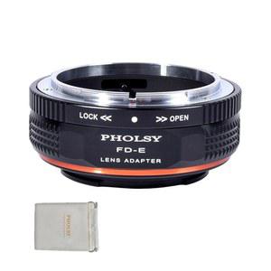 PHOLSY 렌즈 마운트 어댑터 수동 포커스: 소니 호환 E(NEX) 카메라 본체에 캐논 FD /FL