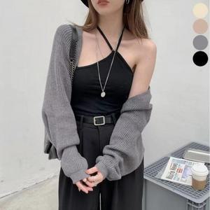 봄아우터 볼레로 도톰한 소매 봄점퍼 벌룬 여성 (3ezTK)