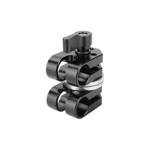 카메라 사진 스튜디오용 M6 로제트 어댑터가 있는 SZRIG 조절식 15mm 듀얼 로드 어댑터