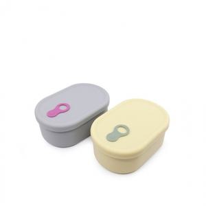 밀폐용기 파미레 찬통(타원형500ml) 실리콘용기 실리콘 전자렌지용기 스팀홀