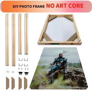 액자 DIY 단단한 나무 그림 프레임 사진 공예 캔버스 없음