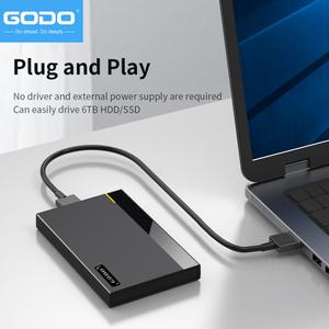 GODO 외장 하드 드라이브 인클로저 2.5 인치 휴대용 USB 3.0-SATA HDD SSD 케이스 9.5mm 7mm 공구 프리