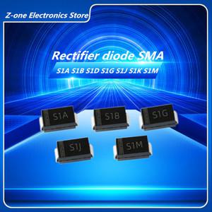 100Pcs S1A S1B S3M S1D S1G S1J S2M S1M SMD 정류기 다이오드 1A 2A 3A 50V 100V 200V 400V 600V 800V 100