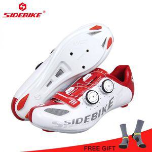 자전거신발 SIDEBIKE 남성용 도로 사이클링 신발 전문 자전거 나일론 운동화
