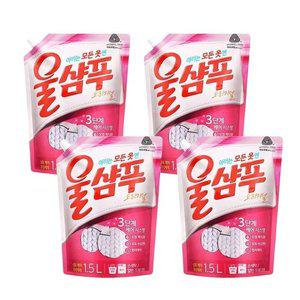[애경] 울샴푸 오리지널 리필 1.5L x 4개 일반/드럼