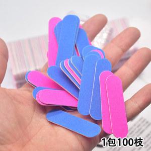 양면 네일 파일 네일아트 그릿 샌드 반달 2 100 그라인딩 페디큐어 여행 보드 연마기