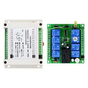 AC85V-220V 8 채널 433MHz 10A 릴레이 수신기 RF 무선 원격 제어 스위치 세트 크레인 워터 펌프 필름 와인