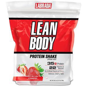 Labrada Nutrition Lean Body 고단백질 쉐이크, 딸기, 1.1kg(2.5파운드) 통 딸기 포장은 다를 수 있음