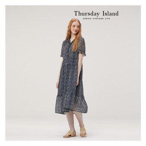 [써스데이아일랜드][Thursday Island] 패턴 반오픈 원피스(T234MOP636W)
