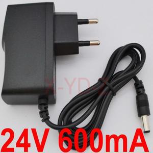 고품질 DC 24V 600mA IC 프로그램 AC 100V-240V 컨버터 스위칭 전원 어댑터 EU 플러그 공급 5.5mm x 2.1-2.