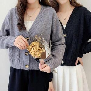 [셀러허브]여성 크롭기데일리장 도톰한 러블리 꽈배기 니트 가디건 (S31555514)