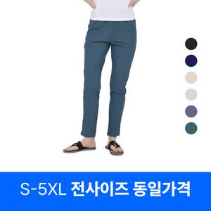 국내생산 은진 9부 여성 아이스 바지 기능성 여름 시원한 냉장고 작업복 운동복 빅사이즈 사방스판 편안한 밴딩 아이스 냉감 쿨 팬츠 트레이닝 슬랙스
