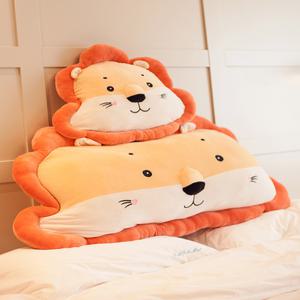 사자 동물 등받이쿠션 필로우 허리받침 캐릭터 대형 등쿠션 기숙사