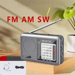 휴대용 단파 라디오 Am Fm 날씨 오디오 장비 훌륭한 수신 이어폰 잭 트랜지스터