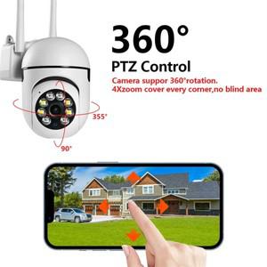 감시 카메라 PTZ CCTV IP 와이파이 4 배 줌 보안 보호 무선 홈 인간  야외 양방향 오디오 8MP