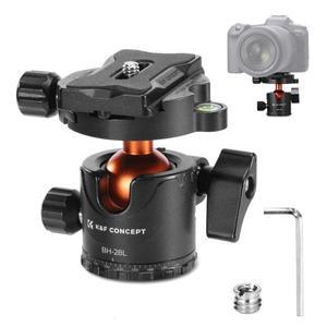 K&F Concept 22lbs10kg 로드 전문 금속 삼각대 볼 헤드 Nikon Canon Leica Sony 카메라 용 14 퀵 릴리스 플