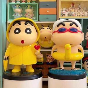 짱구 대형 피규어 수영 반지, 노하라 신노스케 액션 피규어, 애니메이션 PVC 모델 인형, 조각상 어린이 장