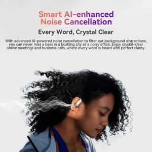 Blackview Airbuds 200 이어폰, 500mAh 오픈 무선 헤드폰, 터치 컨트롤 스포츠 공기 전도 베이스 ENC IP68