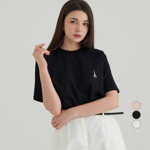 ELLE PARIS 에펠 프린트 반팔 티셔츠