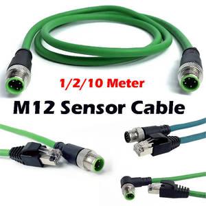 모니터연결선 케이블 M12 - RJ45 커넥터 산업용 센서 8Pin 4Pin AD 인코딩 이더넷 Profinet 라인