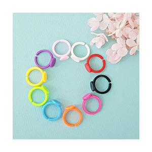 10개) 컬러 반지대 어린이 유아 색깔 컬러 반지 만들기 diy 재료 플라스틱반지 키즈링