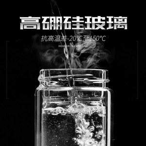 이중유리 보온병 녹차 스테인레스 스틸 차우리는 냉동가능 내열 스틸본 350ML 스틸컬러