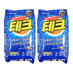 엘지 테크 세탁세제 베이킹소다 파워효소 겸용 가루세제 3kg 2개