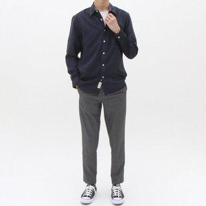 [더셔츠스튜디오] 블랙 루즈핏 코듀로이 셔츠 (TSSS109)