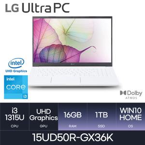 LG전자 2023 울트라PC 15UD50R-GX36K (윈도우 10 Home / NVMe 1TB / RAM 16GB) HMC