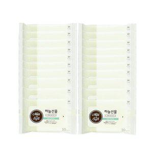 [잡동산이]하늘선물물티슈(10매 리필) 20개 휴대용 소형 파우치형 아기 유아 판촉 홍보