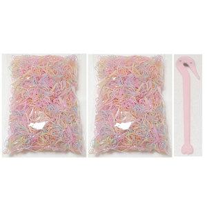 얌뚱이 100g+100g+이지컷 대용량 칼라고무밴드 머리끈 고무줄 선물 어린이집 유치원 검정