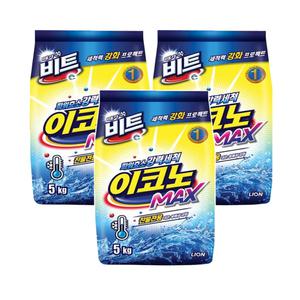 비트 이코노 맥스 분말 세탁세제 5kg x3개