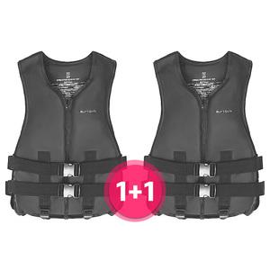 BUFFALO 블랙 에디션 구명조끼 2개 세트 M-3XL까지 성인구명조끼 빅사이즈 부력보조복 튜브 물놀이용품